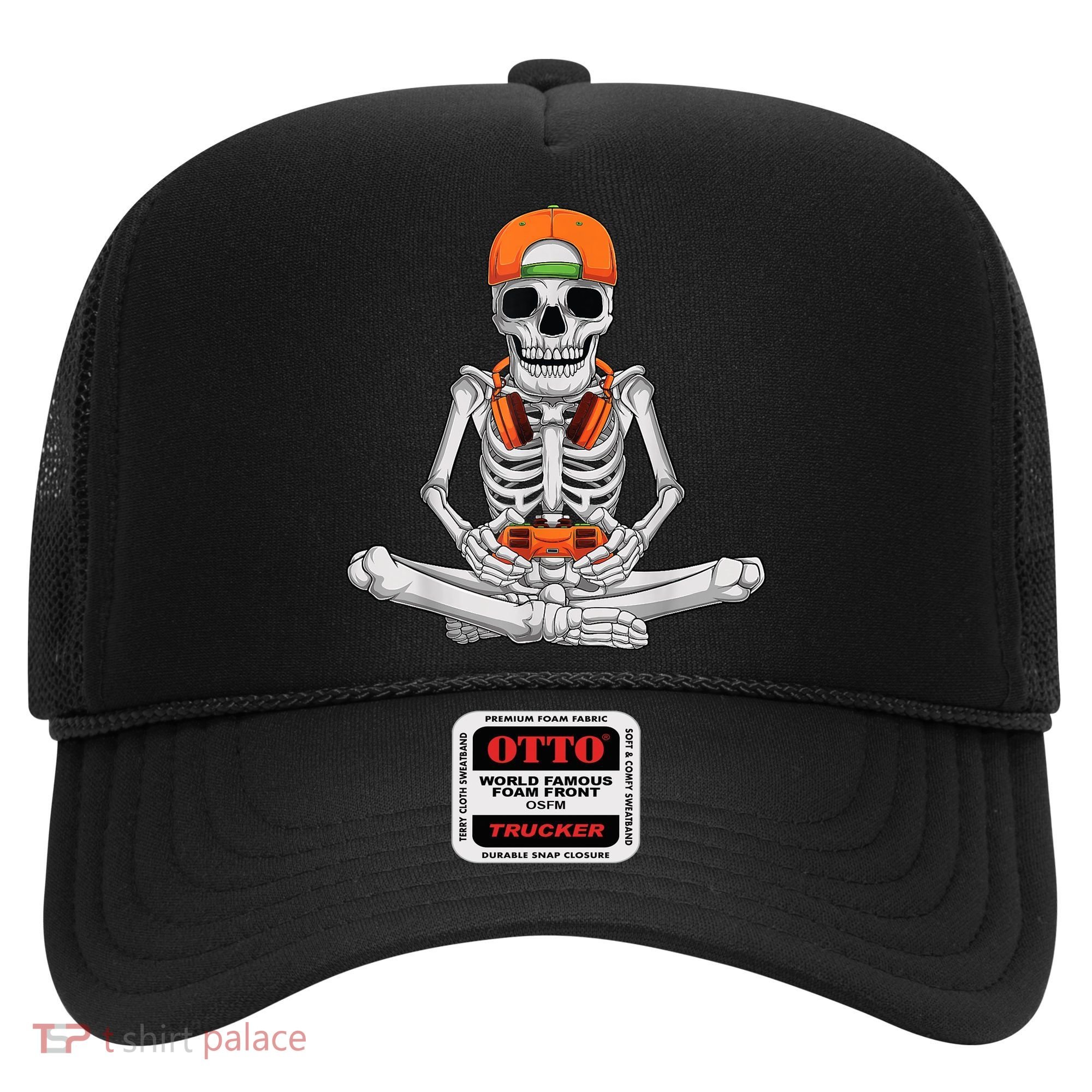 Halloween Skeleton Gamer Video Gaming Boys Hat