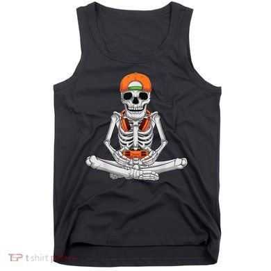 Halloween Skeleton Gamer Video Gaming Boys Tank Top