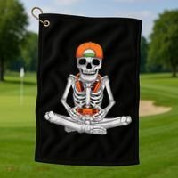 Halloween Skeleton Gamer Video Gaming Boys Golf Towel thumb 1