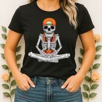 Halloween Skeleton Gamer Video Gaming Boys Women's T-Shirt thumb 2