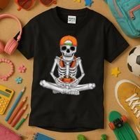 Halloween Skeleton Gamer Video Gaming Boys Kids T-Shirt thumb 3