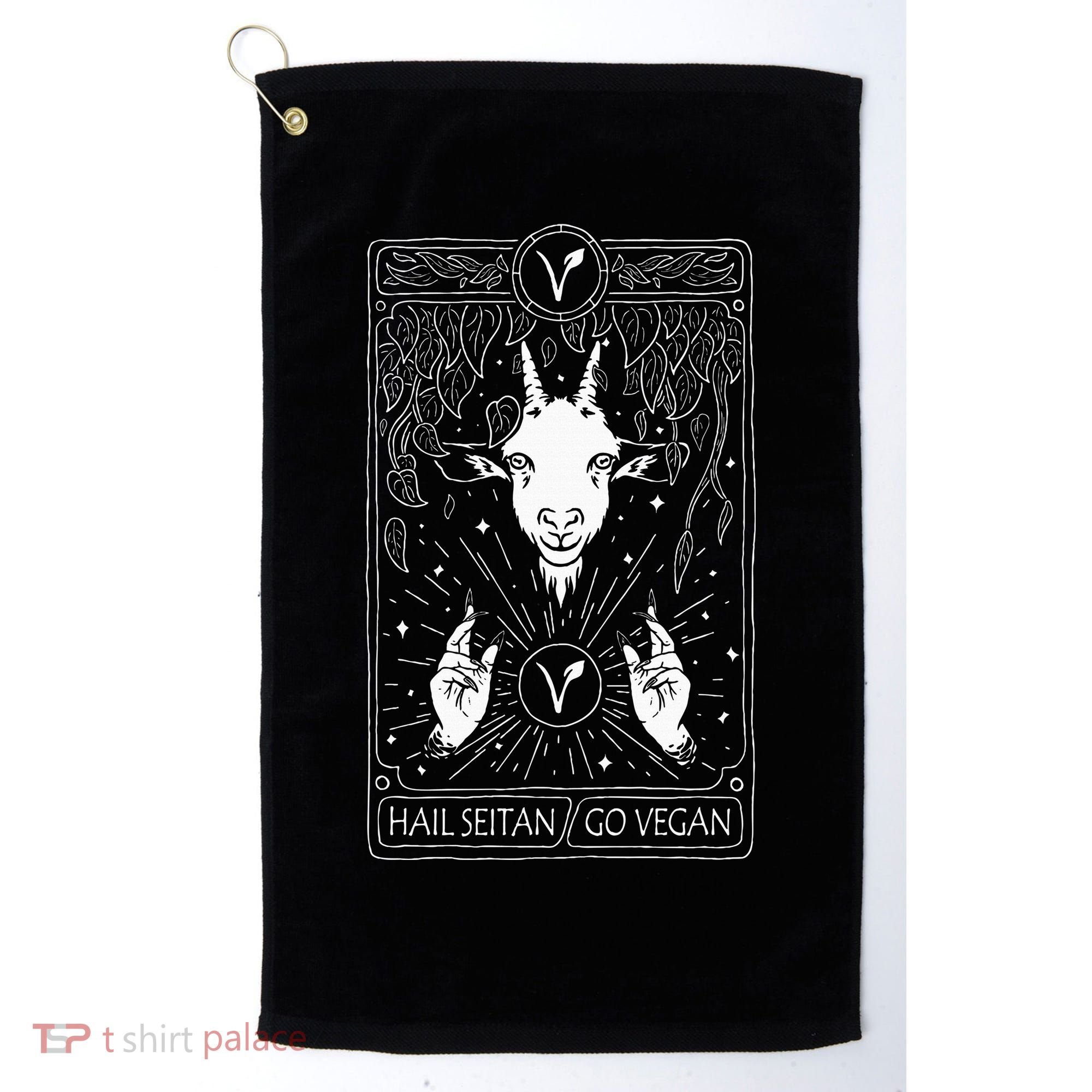 Hail Seitan Go Vegan Golf Towel
