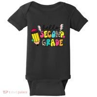 Hello Second Grade Team 2nd Grade Teacher Back To School Baby Bodysuit thumb 0