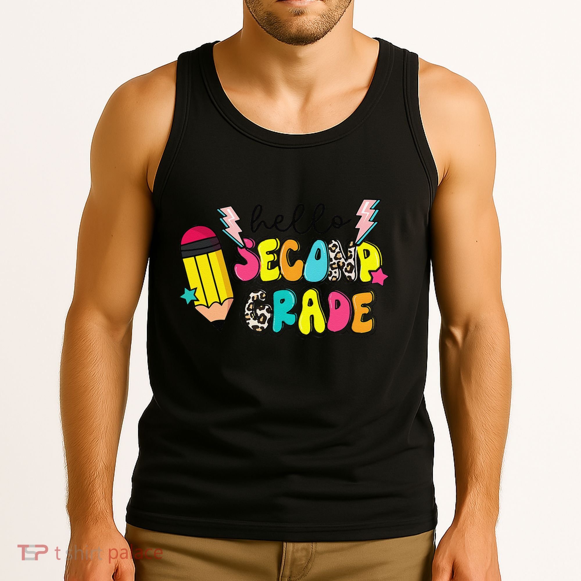 Hello Second Grade Team 2nd Grade Teacher Back To School Tank Top