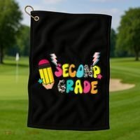 Hello Second Grade Team 2nd Grade Teacher Back To School Golf Towel thumb 1