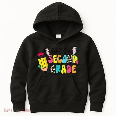 Hello Second Grade Team 2nd Grade Teacher Back To School Kids Hoodie