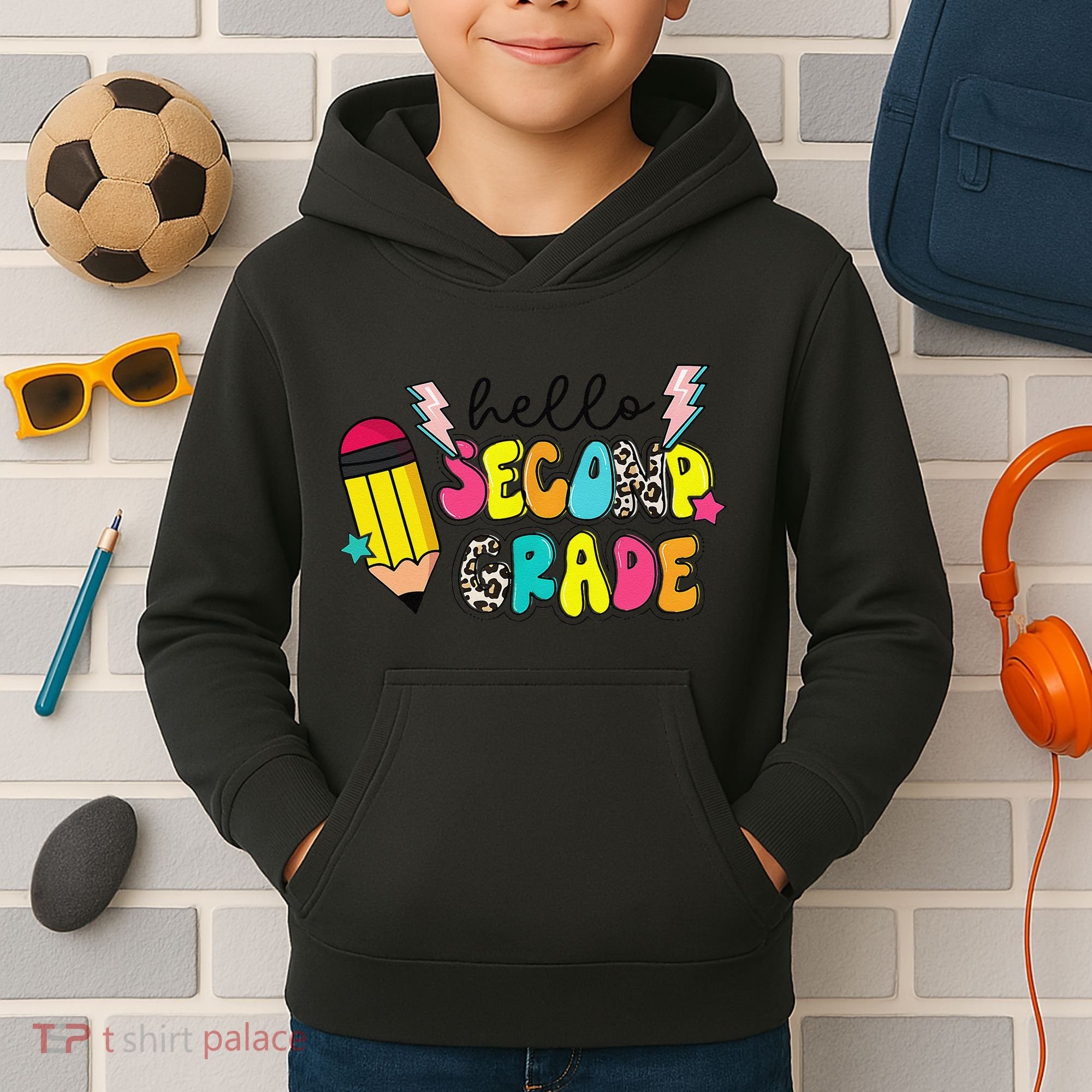 Hello Second Grade Team 2nd Grade Teacher Back To School Kids Hoodie