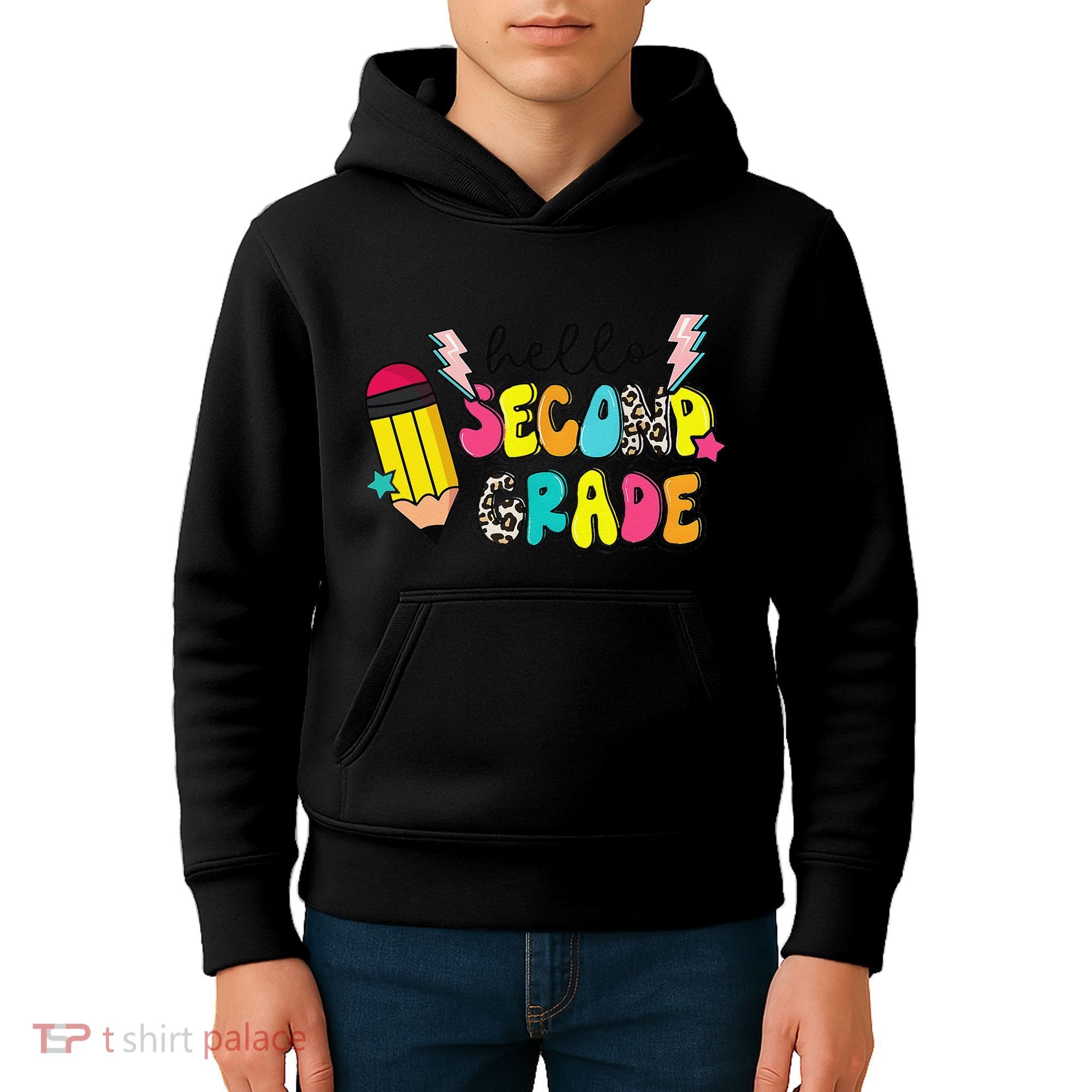Hello Second Grade Team 2nd Grade Teacher Back To School Kids Hoodie