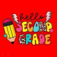 Hello Second Grade Team 2nd Grade Teacher Back To School Santa Hat thumb 1