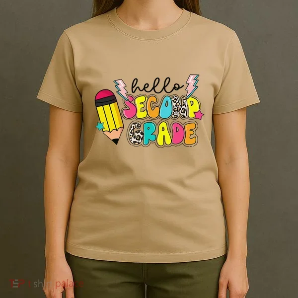 Hello Second Grade Team 2nd Grade Teacher Back To School T-Shirt