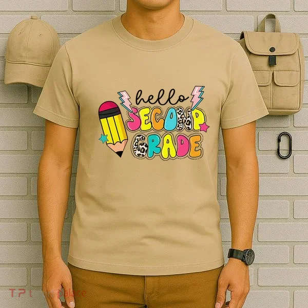Hello Second Grade Team 2nd Grade Teacher Back To School T-Shirt