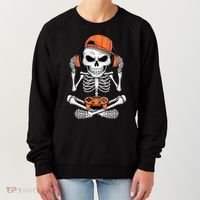 Halloween Skeleton Gamer Video Gaming Women's Sweatshirt thumb 0