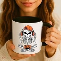 Halloween Skeleton Gamer Video Gaming Coffee Mug thumb 3