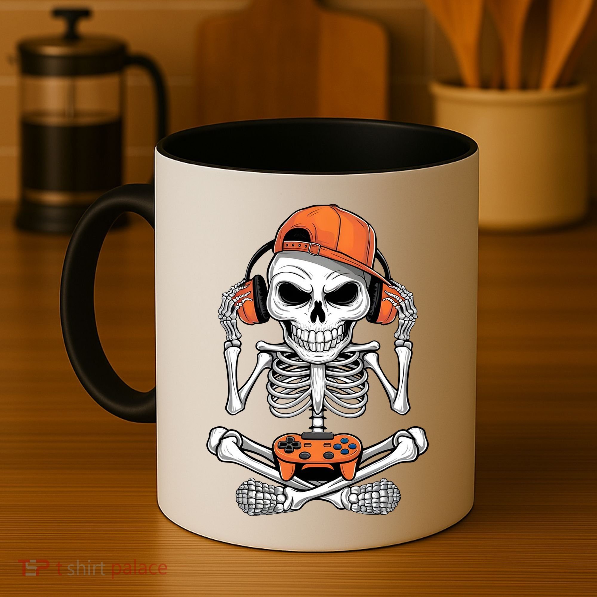 Halloween Skeleton Gamer Video Gaming Coffee Mug