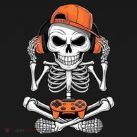 Halloween Skeleton Gamer Video Gaming Women's Hoodie thumb 2