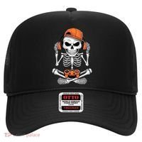 Halloween Skeleton Gamer Video Gaming Hat thumb 0