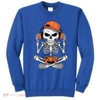 Halloween Skeleton Gamer Video Gaming Sweatshirt thumb 0