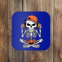 Halloween Skeleton Gamer Video Gaming Coaster thumb 0