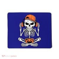 Halloween Skeleton Gamer Video Gaming Mousepad thumb 0