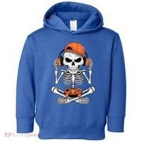 Halloween Skeleton Gamer Video Gaming Toddler Hoodie thumb 0