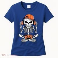 Halloween Skeleton Gamer Video Gaming Women's T-Shirt thumb 0