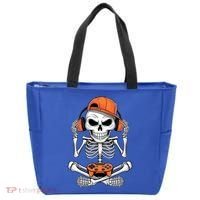 Halloween Skeleton Gamer Video Gaming Tote Bag thumb 0