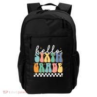 Hello Sixth Grade Groovy 6Th Grade Back School Teacher Gift Backpack thumb 0