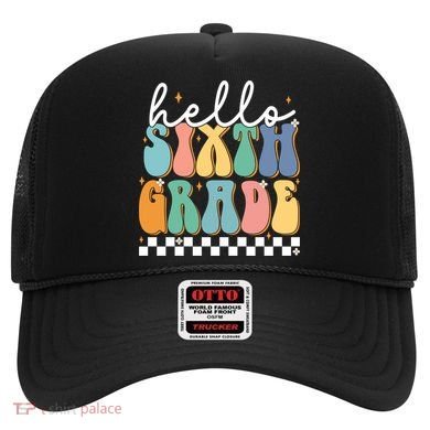 Hello Sixth Grade Groovy 6Th Grade Back School Teacher Gift Hat