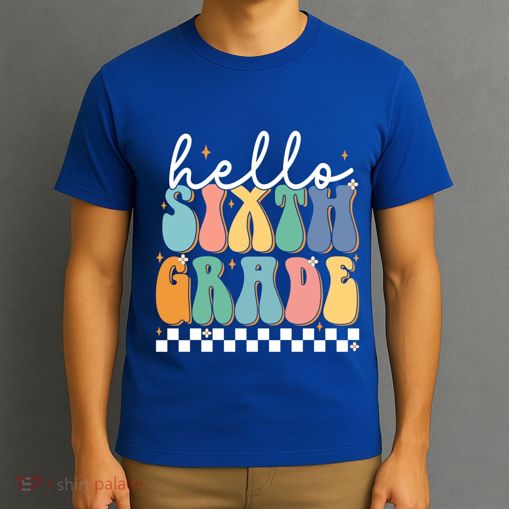 Hello Sixth Grade Groovy 6Th Grade Back School Teacher Gift T-Shirt