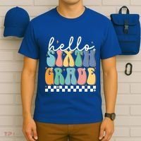 Hello Sixth Grade Groovy 6Th Grade Back School Teacher Gift T-Shirt thumb 6