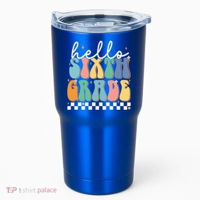 Hello Sixth Grade Groovy 6Th Grade Back School Teacher Gift Tumbler