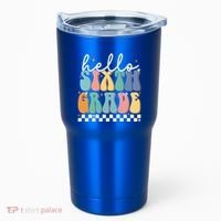 Hello Sixth Grade Groovy 6Th Grade Back School Teacher Gift Tumbler thumb 0