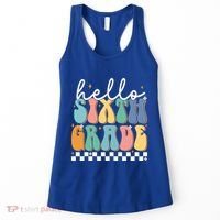 Hello Sixth Grade Groovy 6Th Grade Back School Teacher Gift Women's Tank Top thumb 0
