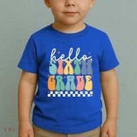 Hello Sixth Grade Groovy 6Th Grade Back School Teacher Gift Toddler T-Shirt thumb 2