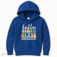 Hello Sixth Grade Groovy 6Th Grade Back School Teacher Gift Kids Hoodie thumb 0