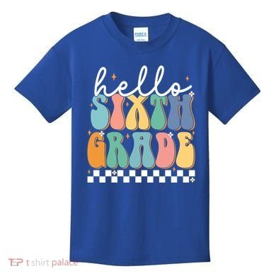 Hello Sixth Grade Groovy 6Th Grade Back School Teacher Gift Kids T-Shirt