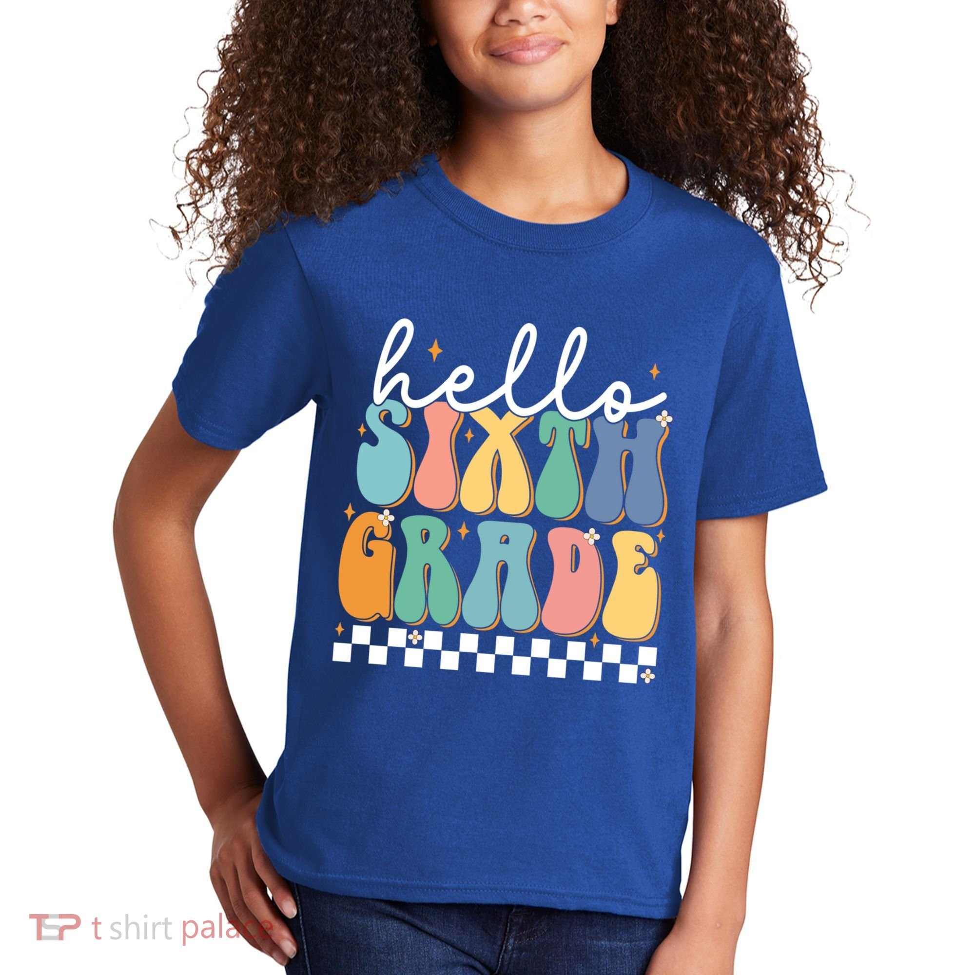 Hello Sixth Grade Groovy 6Th Grade Back School Teacher Gift Kids T-Shirt