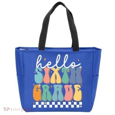 Hello Sixth Grade Groovy 6Th Grade Back School Teacher Gift Tote Bag