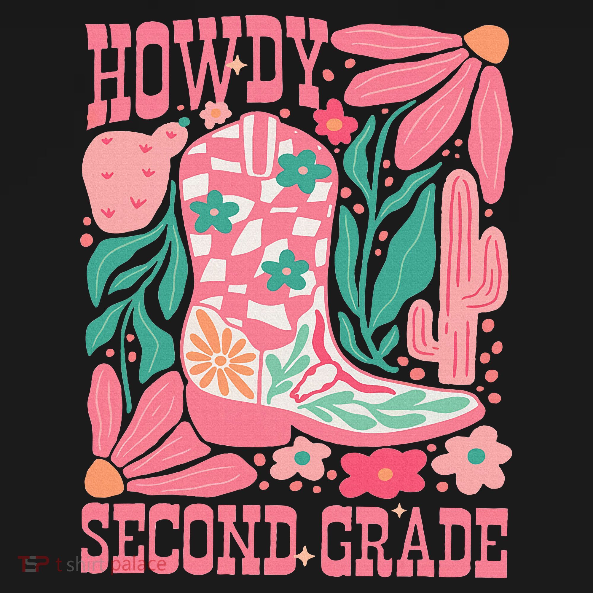 Howdy Second Grade Western 2nd Grade Teacher Cowboy Cowgirl Women's Tank Top