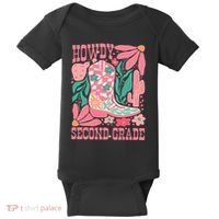 Howdy Second Grade Western 2nd Grade Teacher Cowboy Cowgirl Baby Bodysuit thumb 0