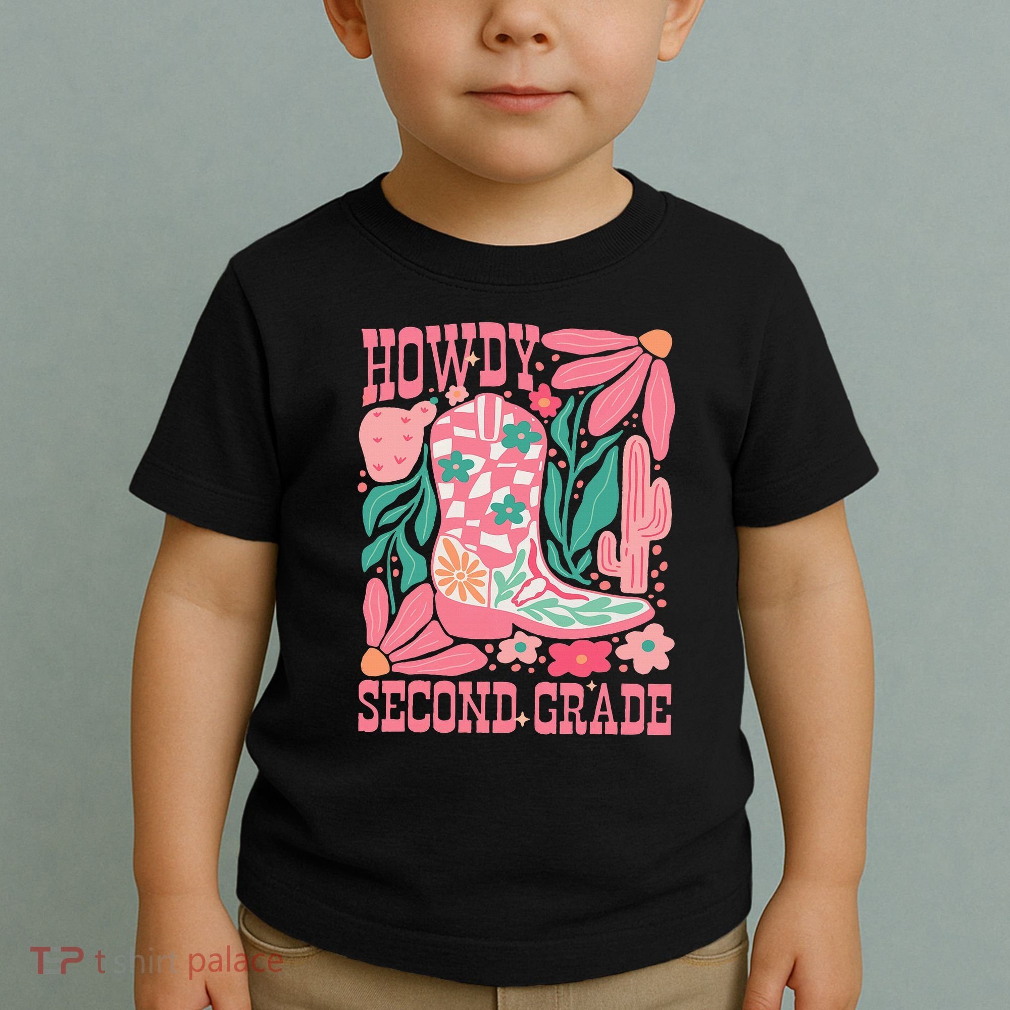 Howdy Second Grade Western 2nd Grade Teacher Cowboy Cowgirl Toddler T-Shirt