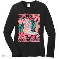 Howdy Second Grade Western 2nd Grade Teacher Cowboy Cowgirl Women's Long Sleeve Shirt thumb 0