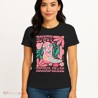 Howdy Second Grade Western 2nd Grade Teacher Cowboy Cowgirl Women's T-Shirt thumb 4