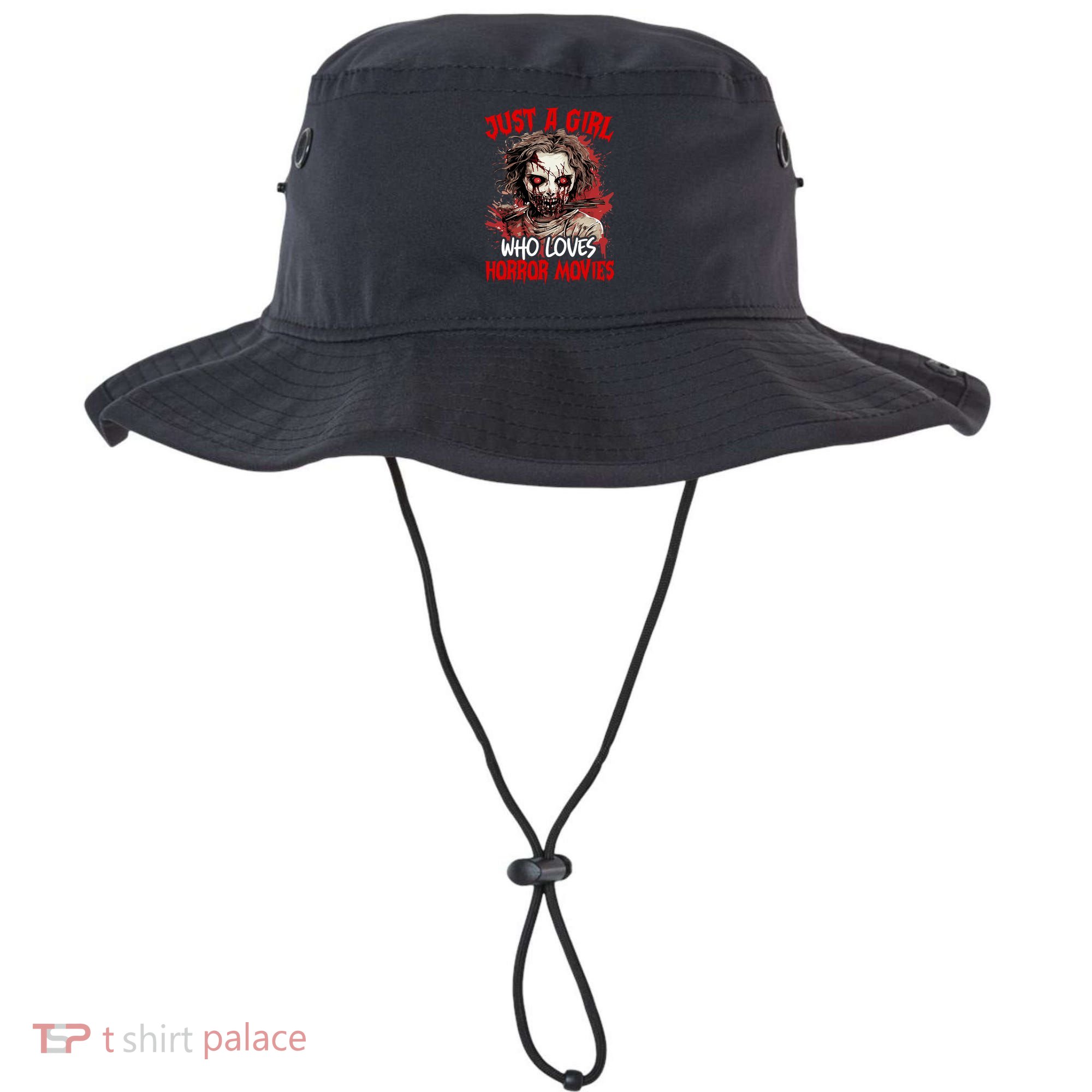 Halloween Scary Ghost Just A Girl Who Loves Horror Movie Bucket Hat