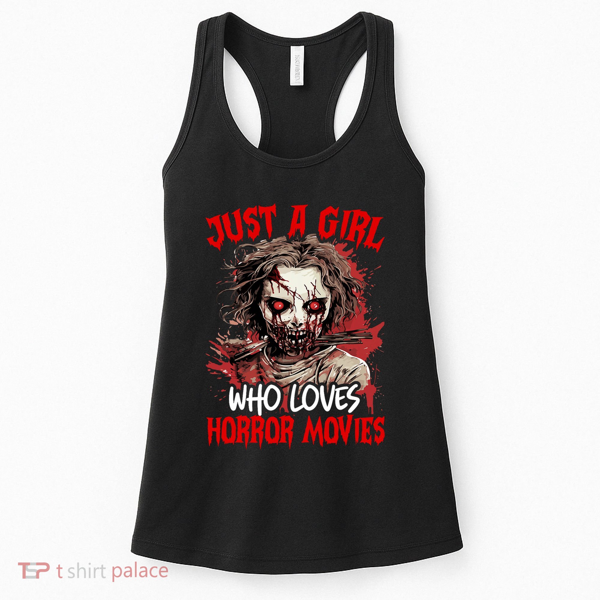Halloween Scary Ghost Just A Girl Who Loves Horror Movie Women's Tank Top