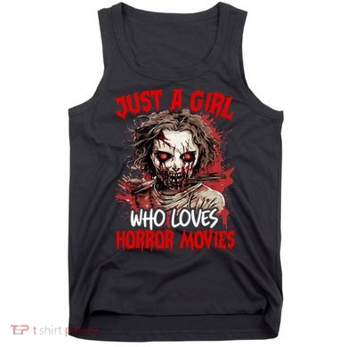 Halloween Scary Ghost Just A Girl Who Loves Horror Movie Tank Top