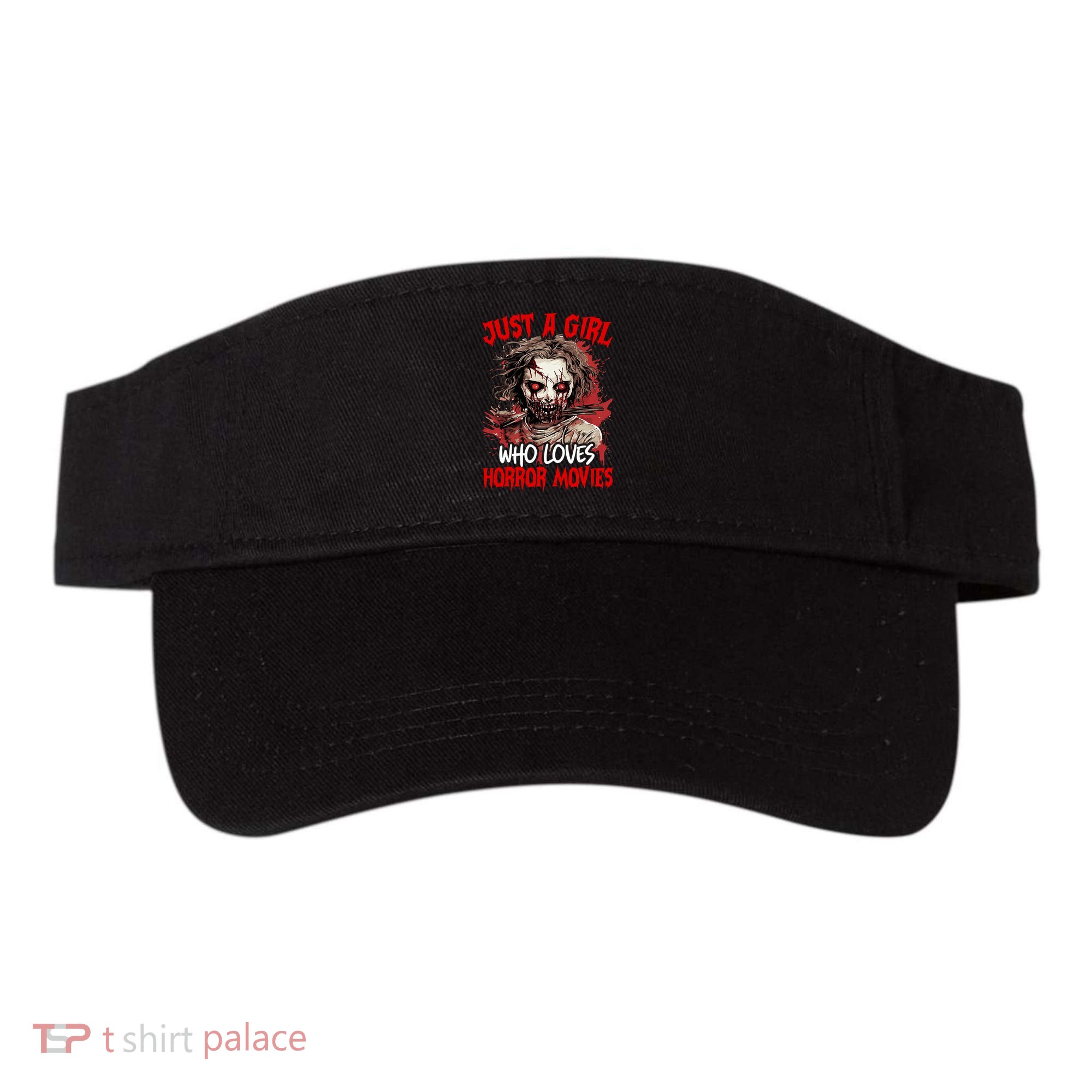 Halloween Scary Ghost Just A Girl Who Loves Horror Movie Visor