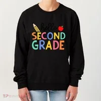 Hello Second Grade Team 2nd Grade Back To School Teacher Women's Sweatshirt thumb 0