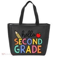 Hello Second Grade Team 2nd Grade Back To School Teacher Tote Bag thumb 0