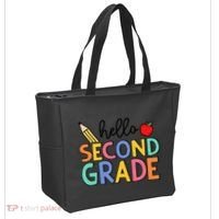 Hello Second Grade Team 2nd Grade Back To School Teacher Tote Bag thumb 2